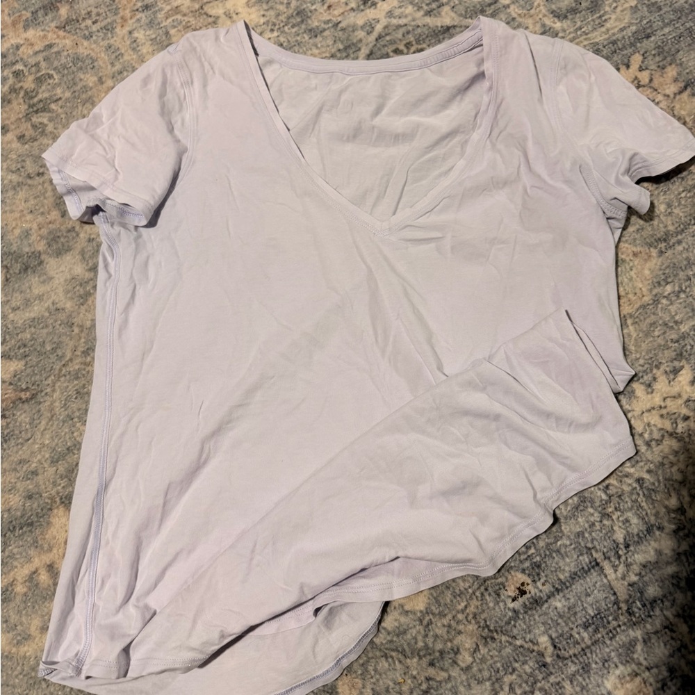 lululemon athletica Lavender V-Neck Tee